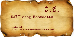 Délczeg Benedetta névjegykártya